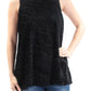 Alfani Women's  Velvet Sleeveless Jewel Neck Top Black Size 14