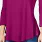 JM Collection Women's  Scoop-Neck Top   Purple Size Small