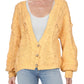 Free People Women's Nectarine Combo Sandstorm Cardigan Yellow Size Medium