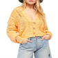 Free People Women's Nectarine Combo Sandstorm Cardigan Yellow Size Medium