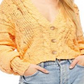 Free People Women's Nectarine Combo Sandstorm Cardigan Yellow Size Medium
