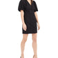 INC International Concepts Women's Pouf Short Dress Black Size 6