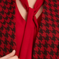 Bar III Women's  Houndstooth Blazer Wear to Work Jacket Red Size 22W
