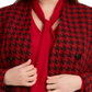 Bar III Women's  Houndstooth Blazer Wear to Work Jacket Red Size 22W