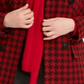 Bar III Women's  Houndstooth Blazer Wear to Work Jacket Red Size 22W