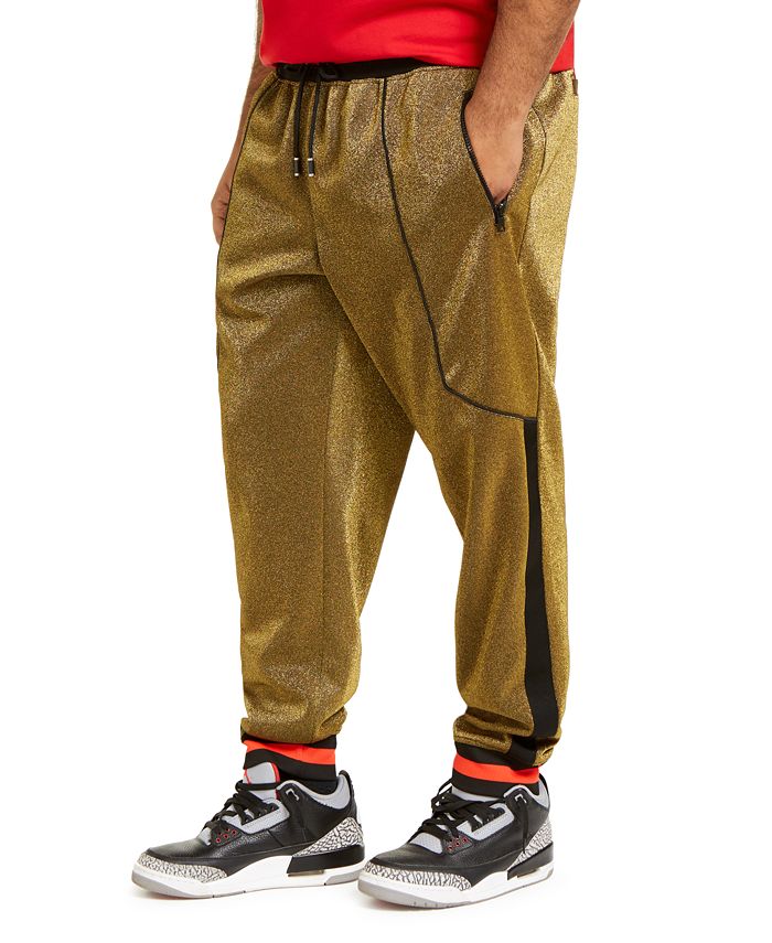 INC International Concepts Men's Disco Colorblock Stretch Jogger Yellow Size XXX-Large