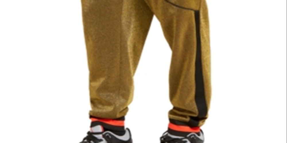 INC International Concepts Men's Drawstring Athletic Fit Pants Yellow Size 48