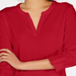 Charter Club Women's Supima Cotton Split Neck Top Red Size Medium