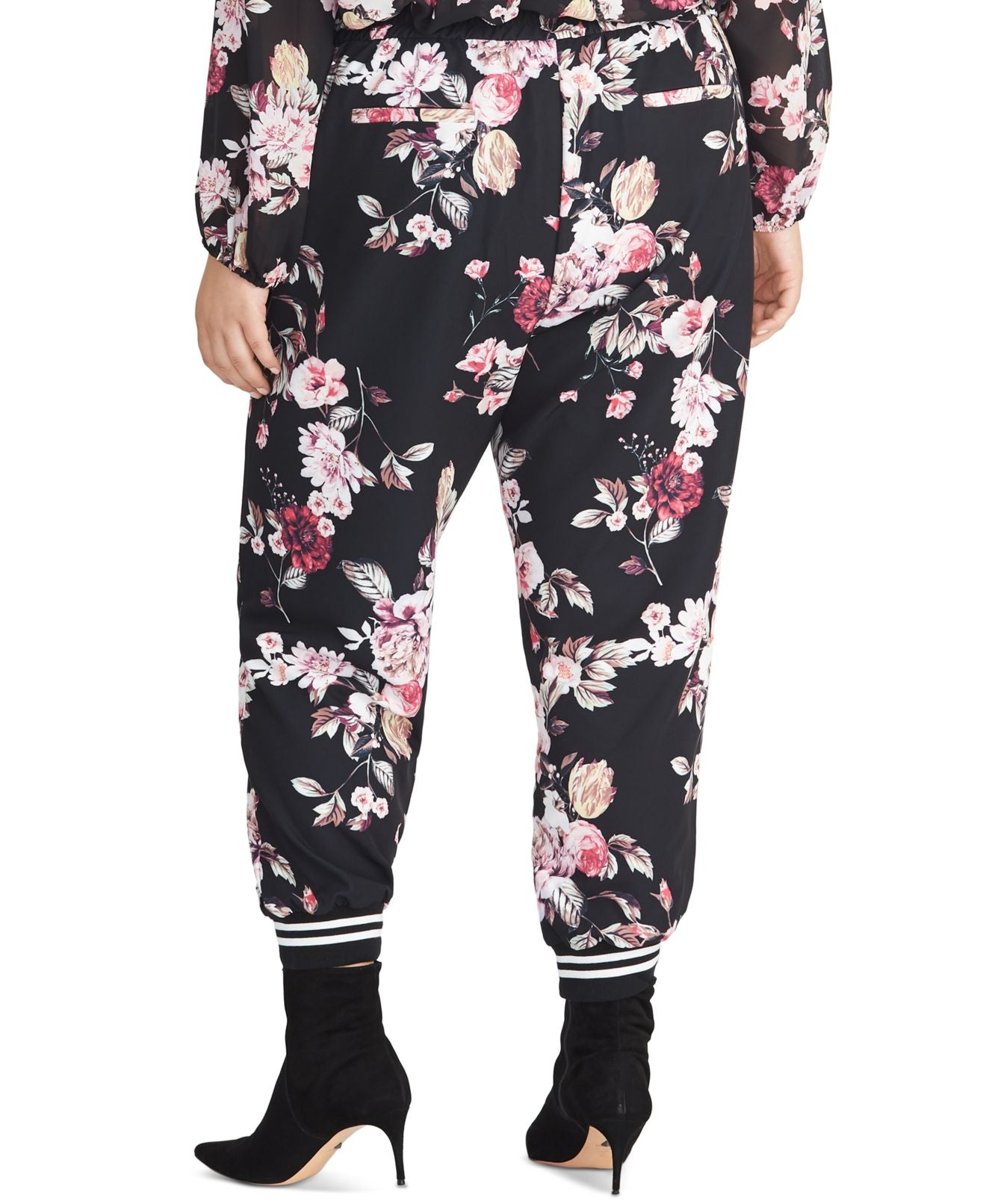 RACHEL Rachel Roy Women's Trendy Plus Size Eden Floral-P Black Combo Size 3X