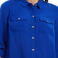 Charter Club Women's Button-Front Shirt Blue Size 2XL
