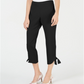 Alfani Women's Side Tie Ankle Pants  Black Size Small