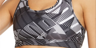 Puma Women's 4Keeps Mid-Impact Fitness Sports Bra Black Size Large