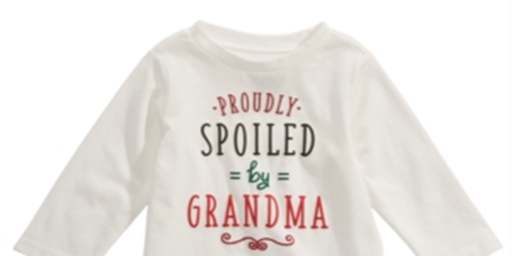 First Impressions Baby Boy's Spoiled Print T-Shirt White Size 6-9MOS