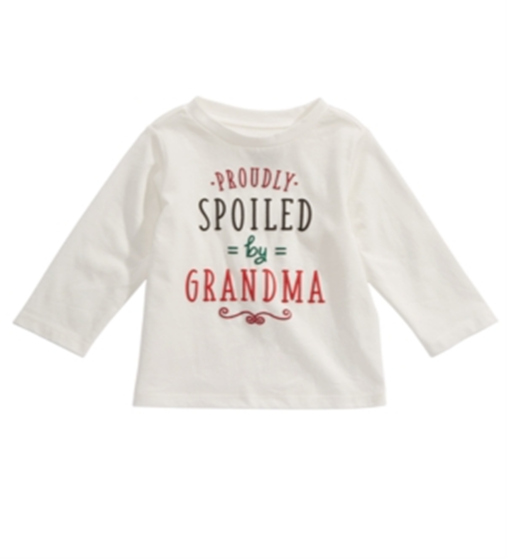 First Impressions Baby Boy's Spoiled Print T-Shirt White Size 12MOS
