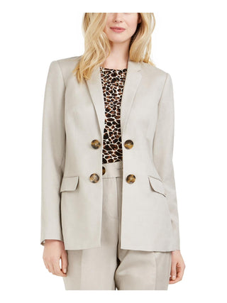 Calvin Klein Women's  Open Front Evening Blazer Jacket Beige Size 6