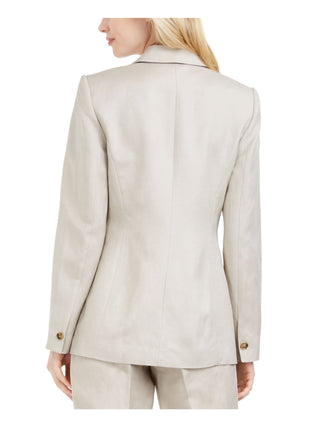 Calvin Klein Women's  Open Front Evening Blazer Jacket Beige Size 6