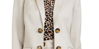 Calvin Klein Women's  Open Front Evening Blazer Jacket Beige Size 6