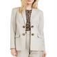 Calvin Klein Women's  Open Front Evening Blazer Jacket Beige Size 6