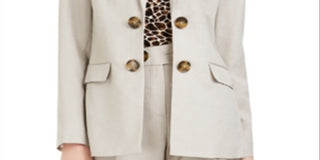 Calvin Klein Women's  Open Front Evening Blazer Jacket Beige Size 6