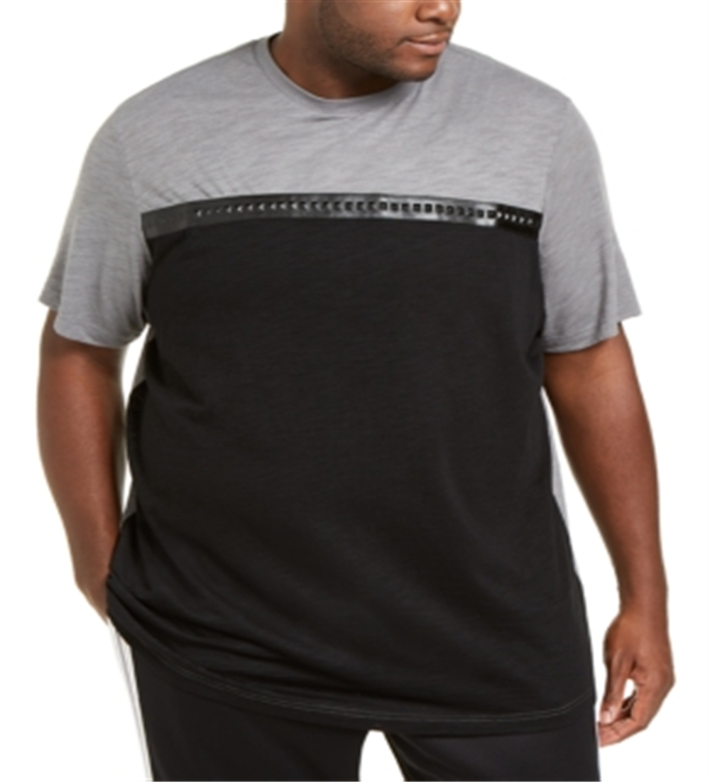 INC Men's  Short Sleeve Classic Fit T-Shirt Gray Size 2xb