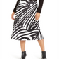 Alfani Women's Zebra Print a Line MIDI Skirt Black Size 12