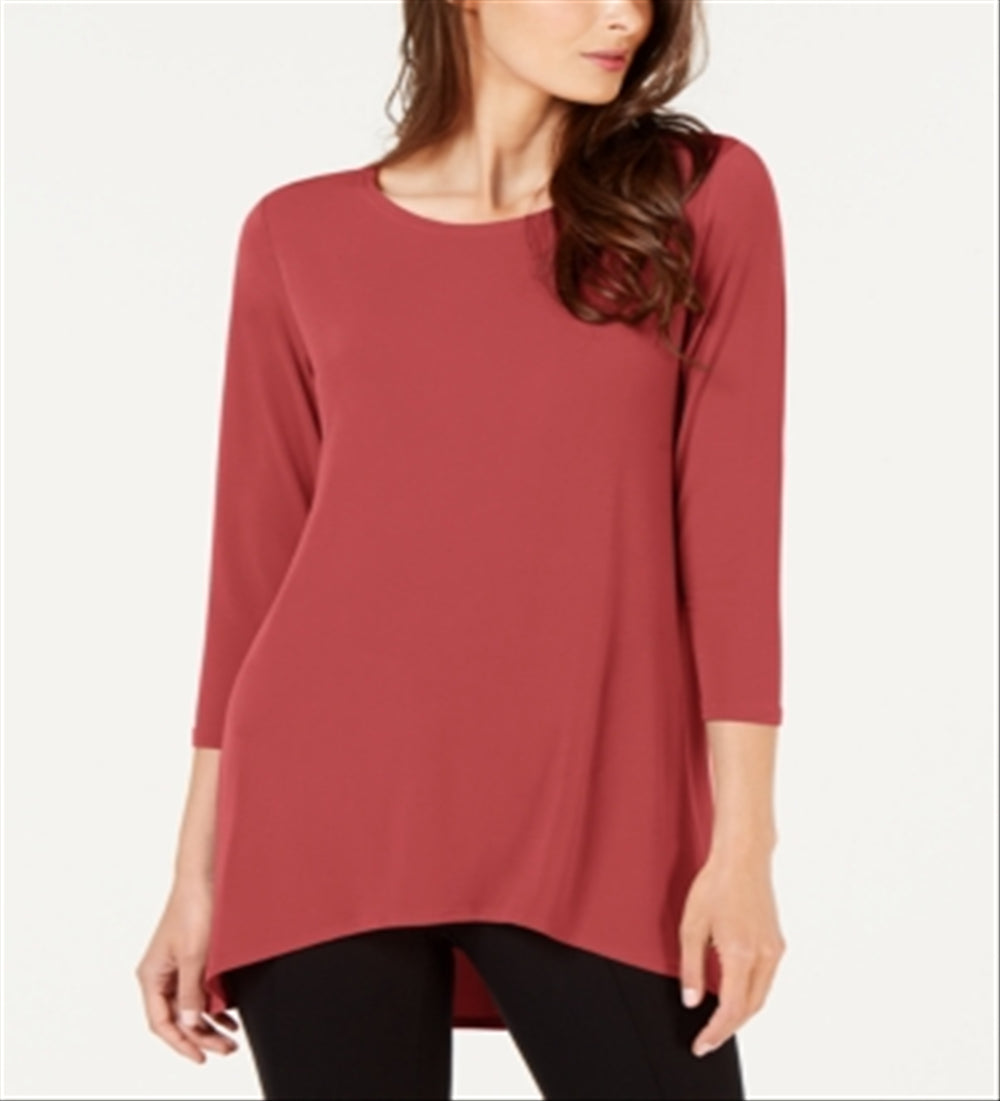 Alfani Women's High Low Tunic Red Size XX-Large