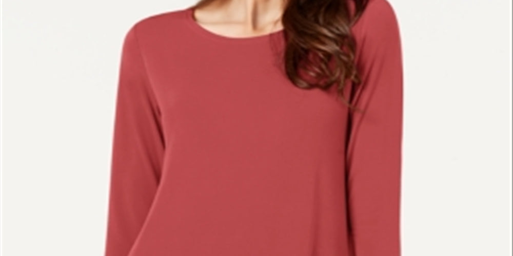 Alfani Women's High Low Tunic Red Size XX-Large