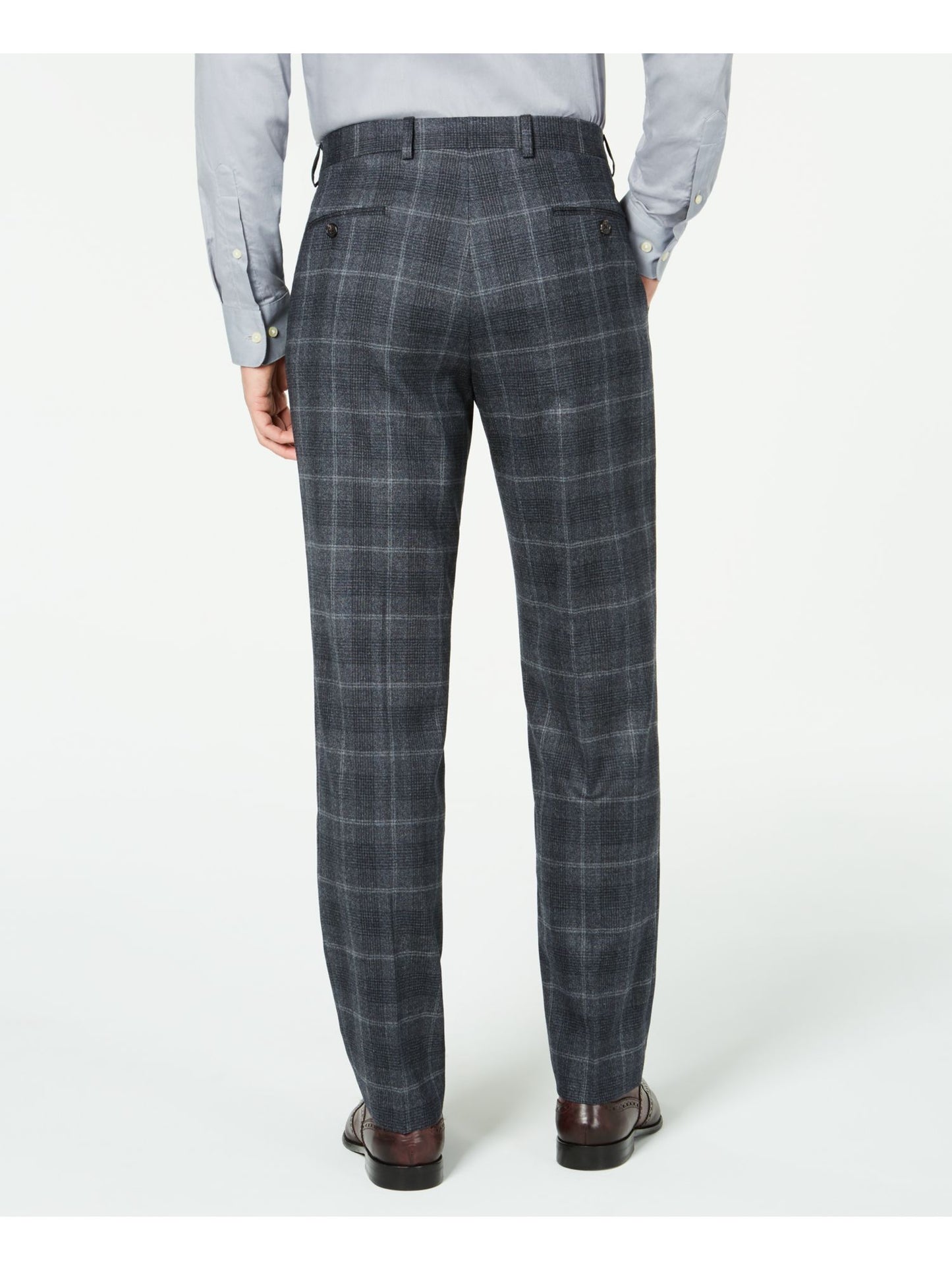 Lauren by Ralph Lauren Men's Dress Pants  Plaid Wool  Black Size 33X30