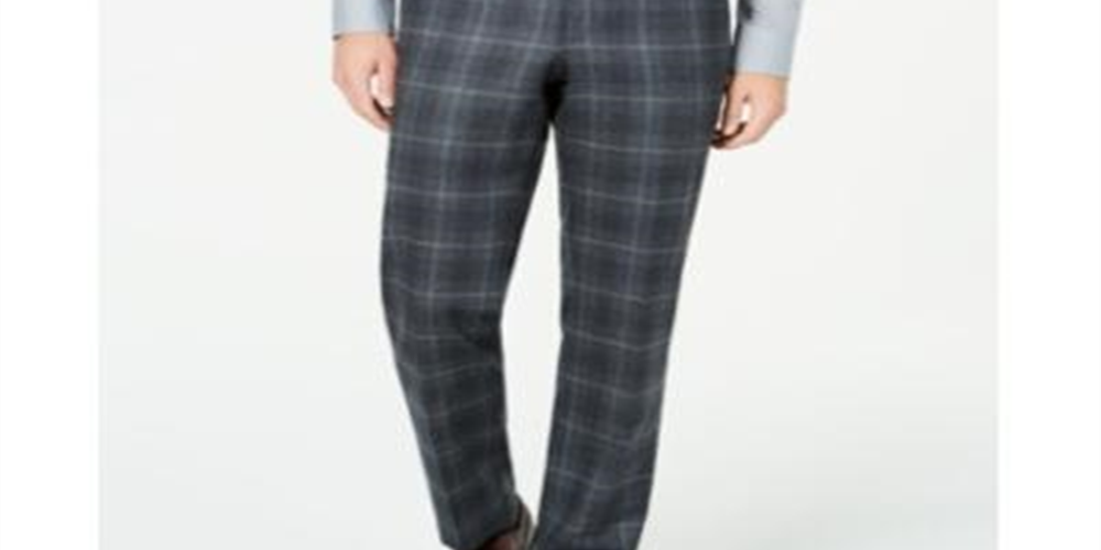 Lauren by Ralph Lauren Men's Dress Pants  Plaid Wool  Black Size 33X30