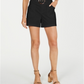 INC Women's Belted Pocketed High Waist Shorts  Black Size 4