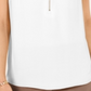 JM Collection Women's  Zip-Front Utility Top  White Size XS