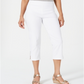 JM Collection Women's  Petite Embellished-Hem Capris  - Bright White White Size Petite S