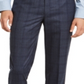 Calvin Klein Men's Windowpane Plaid Slim Fit Pants Blue Size 29X29