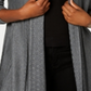 Karen Scott Women's Pointelle Collar Cardigan Black Size Petite