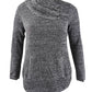 Style & Co Women's Petite Button-Trim Sweater Deep Black/Winter Size Petite XL