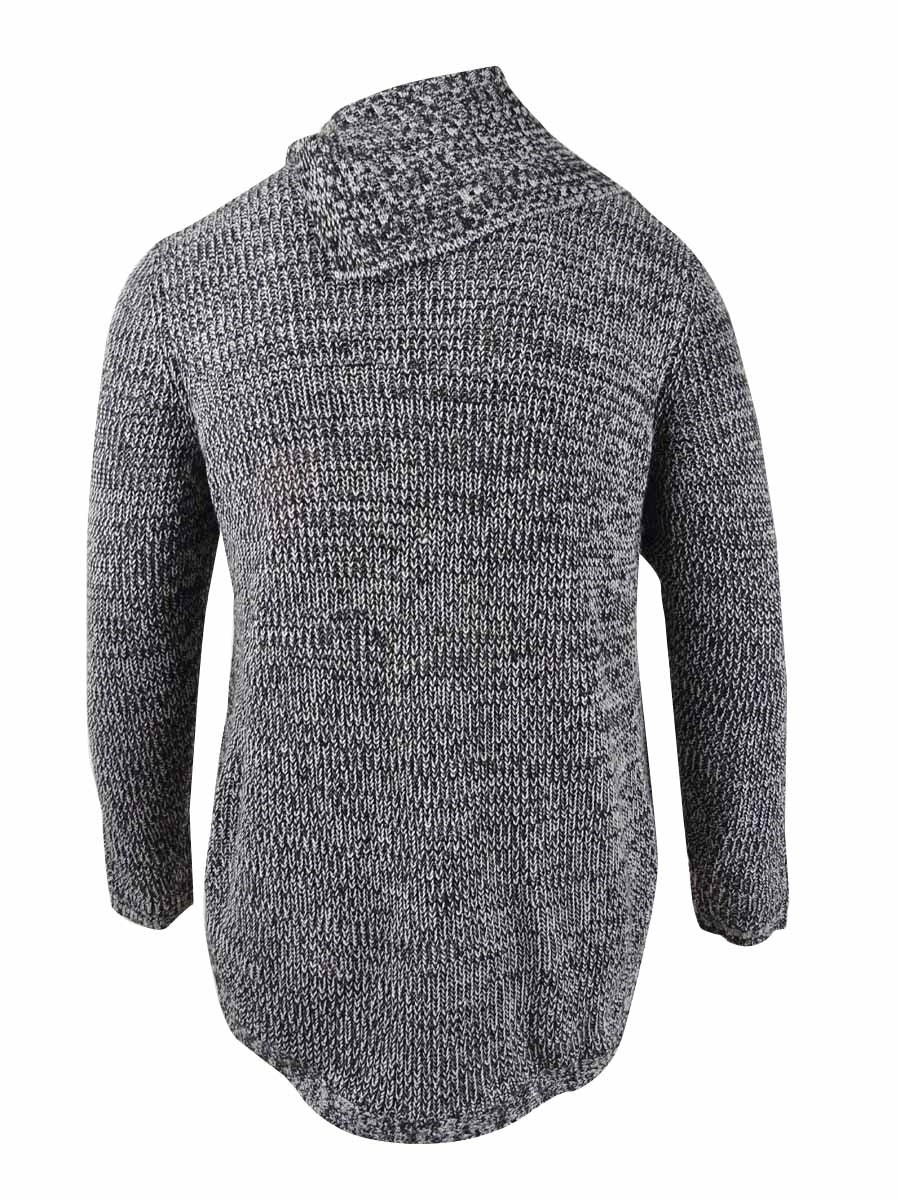 Style & Co Women's Petite Button-Trim Sweater Deep Black/Winter Size Petite XL