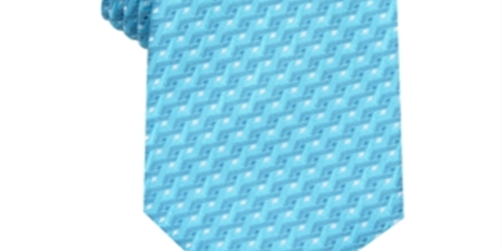Alfani Men's Trellis Geometric Professional Neck Tie Blue Regular