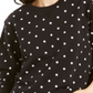 Karen Scott Women's Sport Dot Print Sweatshirt Black Size X-Small