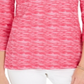 Karen Scott Women's Zip Neck Pullover Pink Size Petite S/M