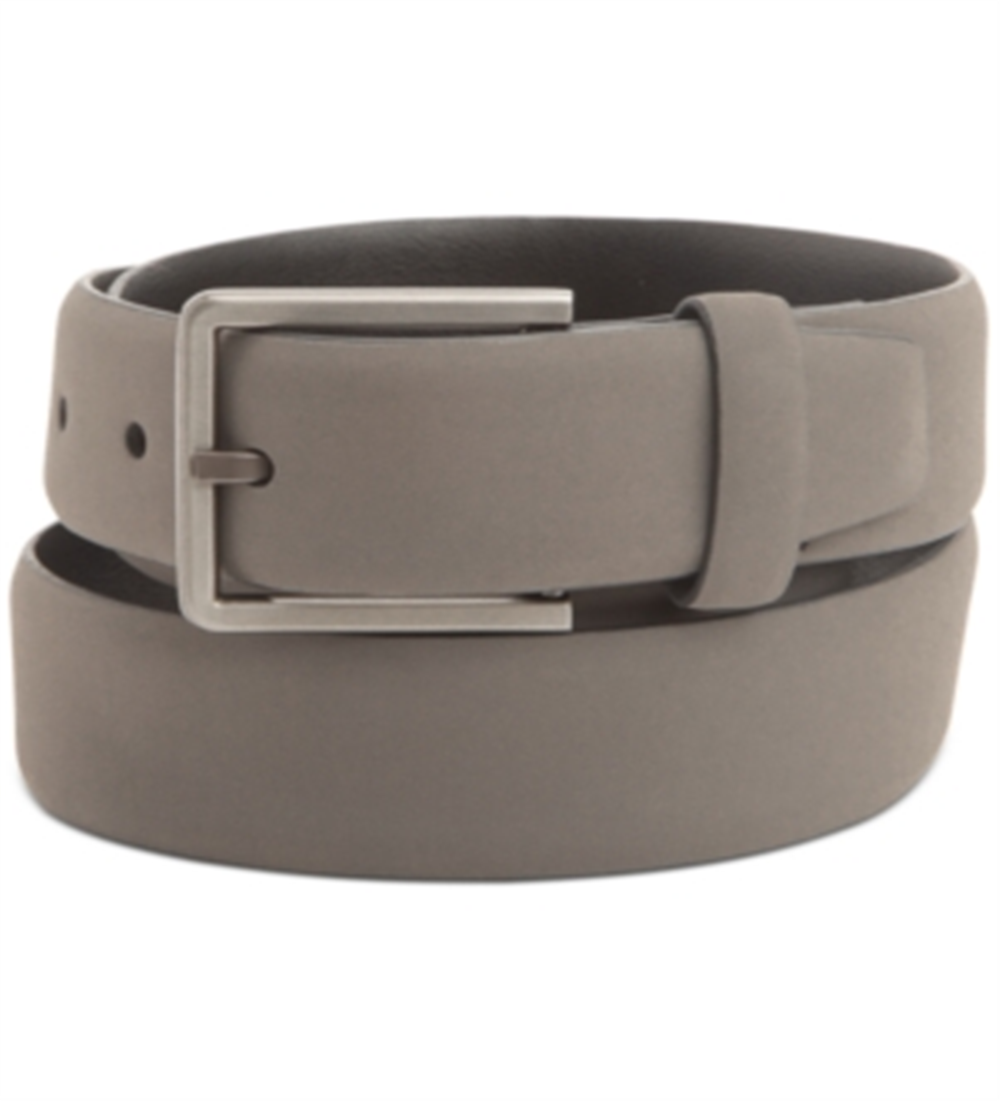 Alfani Men's Rubberized Accessory Gray Dress Belt Gray Size X-Large