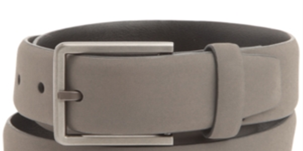 Alfani Men's Rubberized Accessory Gray Dress Belt Gray Size X-Large