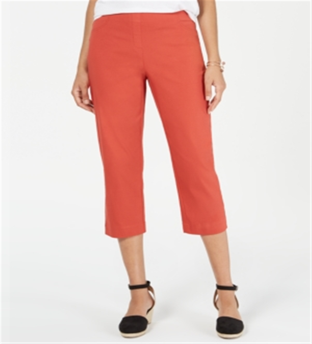 Style & Co Women's Pull-on Capri Pants  Orange  Size XS