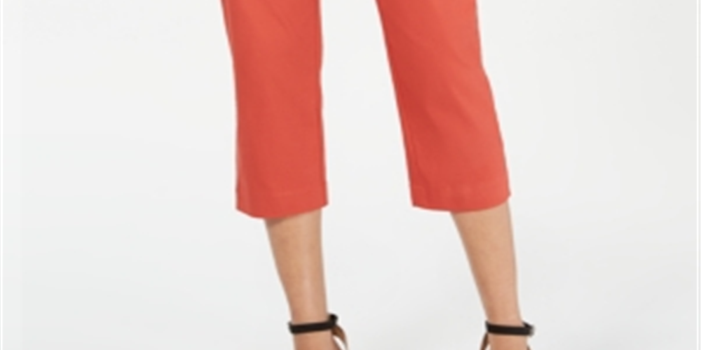 Style & Co Women's Pull-on Capri Pants  Orange  Size XS