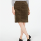 Charter Club Women's Corduroy Tummy-Control Skirt  -Region Green  Size 8