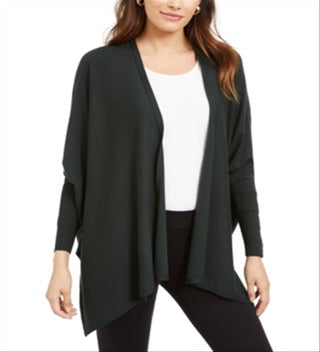 Alfani Women's  Open-Front Poncho Cardigan  Emerald Pine  Size XL
