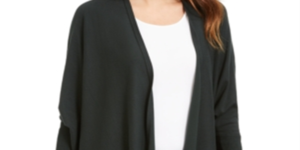 Alfani Women's  Open-Front Poncho Cardigan  Emerald Pine  Size XL