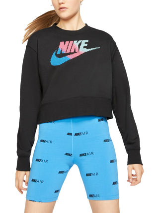Nike Women's Logo Croped Sweatshirt Black Size XL