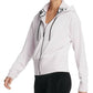 DKNY Women's  Sport Logo-Cuff Zip Hoodie Pink Size Large