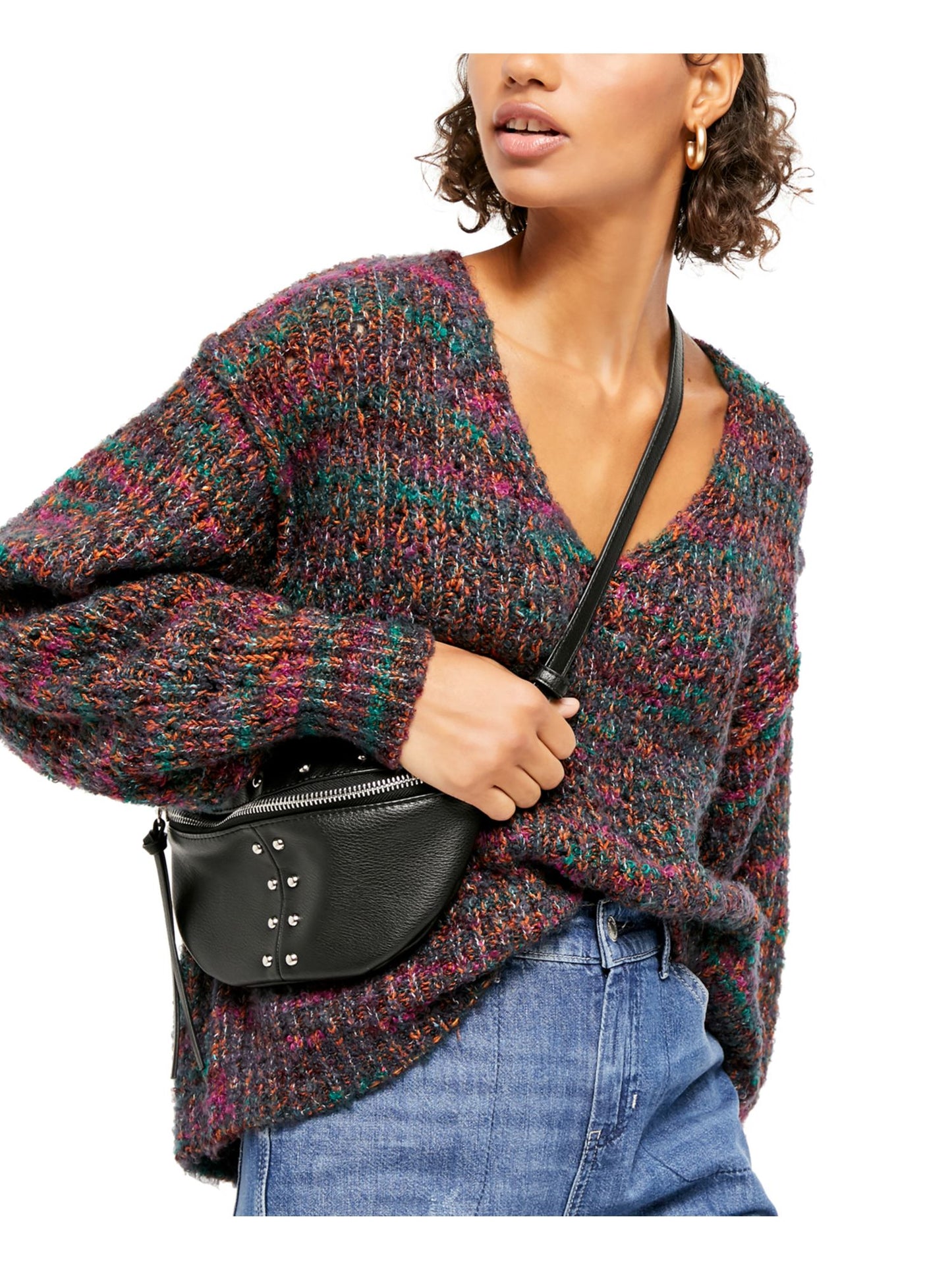 Free People Women's Highland Space Knit Jumper Green Size X-Small