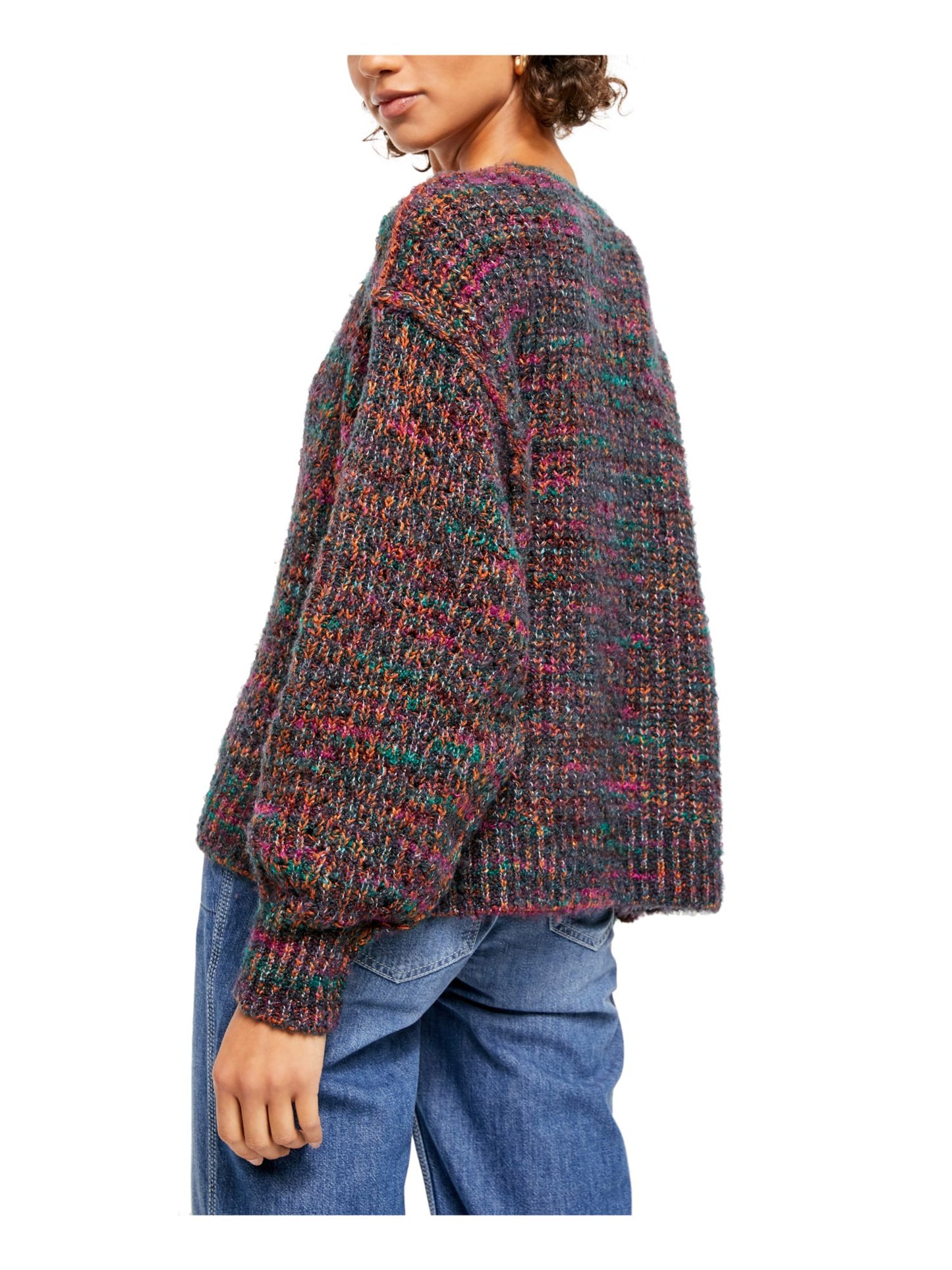 Free People Women's Highland Space Knit Jumper Green Size X-Small